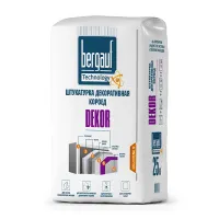 Штукатурка Бергауф Короед DEKOR FASAD серая 25 кг